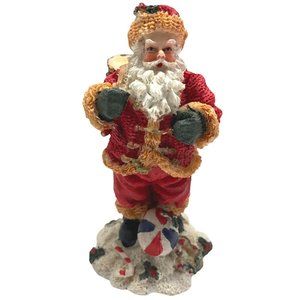 Santa Claus with Toy Sack Resin Figurine 5" Gerson Intl. Christmas Home Decor